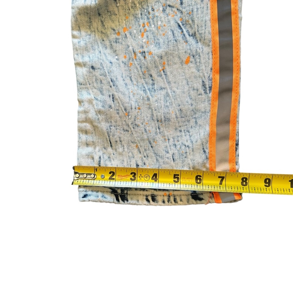 Smoke Rise Jeans Men's 40x32 Moto Pants Distressed Acid Wash Paint Splatter Y2K - Picture 4 of 12